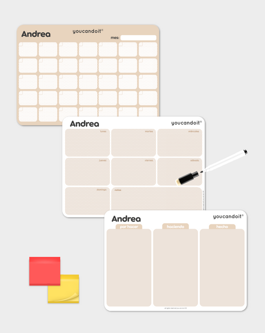 Pack color block beige