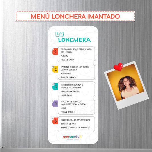 Menu Lonchera imantado